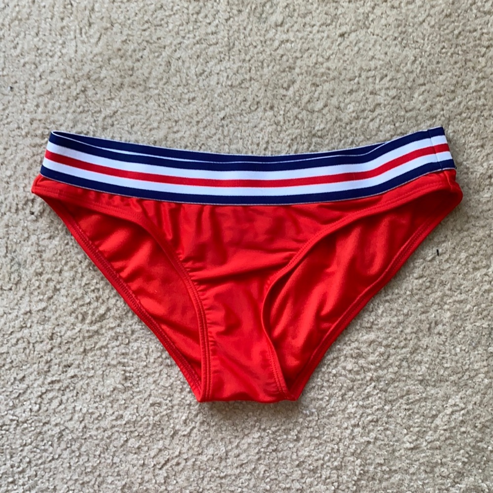 Medium red white and blue bikini bottom